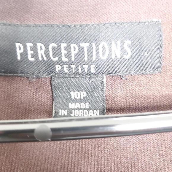 Perceptions Dress Womens 10P Empire Waist Babydoll Y2K Blue Brown Florals Midi - Picture 6 of 8